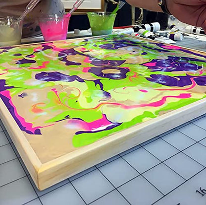 Da Vinci Pro Liquid Art Multi-Media Panel 30x40, 1-1/2" Deep Gesso Board with Natural Wood Frame, Raised Lip Wood Canvas Panel Ideal for Artists Using High Flow Acrylics and Alcohol-Based Dyes - size: 30x40"