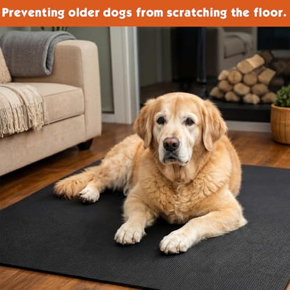 Nuanchu Yoga Mat Roll 24 inch Width, 4mm Thick Non Slip Exercise Mat, Large Anti Tear Gym Flooring for Home Workout, Fitness, Senior Dog Floor Protection - size: 50ft