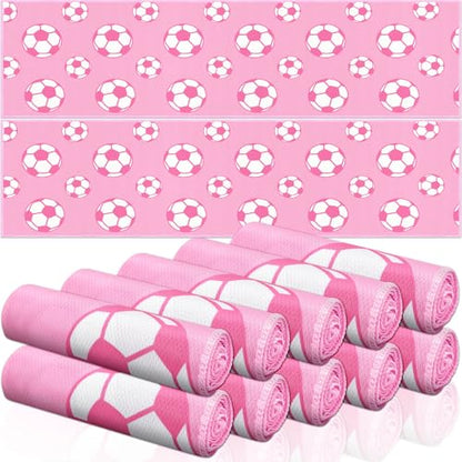 FuWeave 12 Pcs Soccer Cooling Towels Gifts 40 X 12 Inch - color: Soccer, size: 40 x 12 inches