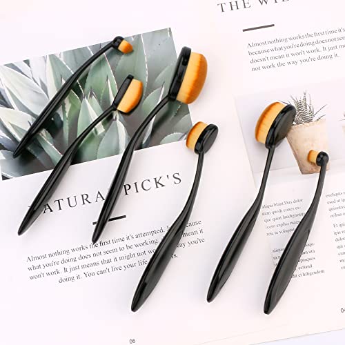 UNIMEIX 6 Pack Blending Brush for Card Making Crafting Ink Blender Brushes Set Tool Paper Background Brush Drawing (Brown) - color: Brown, size: 6 Pack Brush