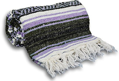 YogaAccessories Traditional Mexican Yoga Blanket - color: Light Purple