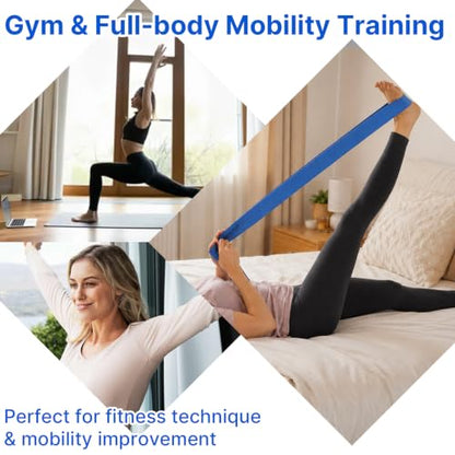 Mobilization Belt - Physical Therapy Belt Strap, Adjustable Mobilization Band Pt Strap with Thick Pad for Rehabilitation Yoga Leg Hip Exercise Seatbelts Stretching Mobility & Gym Techniques (Blue) - color: Blue