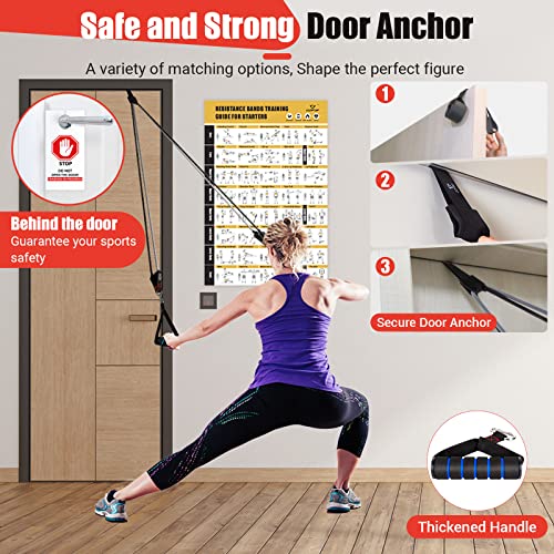 Resistance Bands with Handles for Women, 5 Level Exercise Bands - color: Grey