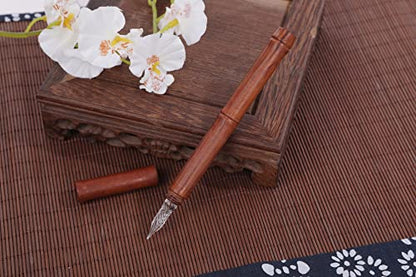 Glass Pen Wood Wooden Pen Fountain Pen Luxury japan brand (Light Brown)