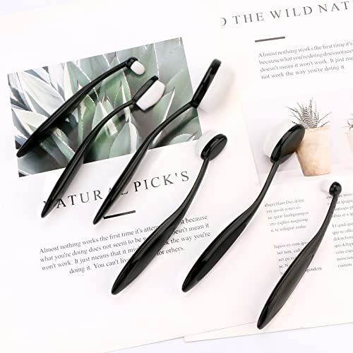 UNIMEIX 6 Pack Blending Brush for Card Making Crafting Ink Blender Brushes Set Tool Paper Background Brush Drawing (Black) - color: White, size: 6 Pack Brush