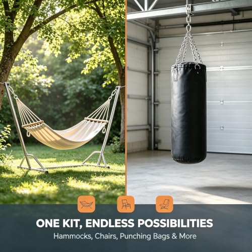 2 Pack Extension Chain for Porch Swing Frame Hammocks Stand, 39" Length - size: 39 in x 2pc