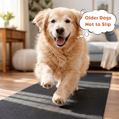Nuanchu Yoga Mat Roll 24 inch Width, 4mm Thick Non Slip Exercise Mat, Large Anti Tear Gym Flooring for Home Workout, Fitness, Senior Dog Floor Protection - size: 50ft