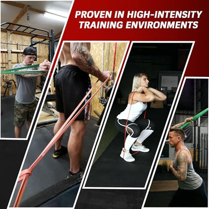 WODFitters Pro Series Pull-Up Assistance Bands – Premium Resistance Loop Bands for Assisted Pull Ups, Muscle Ups, Strength Training & Mobility – Durable Bands for Functional Fitness - color: 4 Band Set