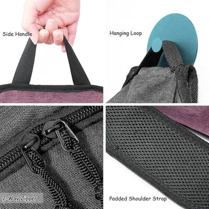 Yoga Mat Bag Carrier - Large Pockets & Water Bottle Holders. Yoga Backpack Fits 0.5" Thick x 26" Wide Mats. Hands-Free, Left-Right Switchable, Yoga, Gym, Cycling - color: Purple