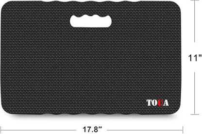 TOUA Kneeling Pad Thick Extra Large High Density Foam Kneeler Pad Mat for Gardening Yoga Exercise Bath (Black 2 Pack) - color: Black, size: Large - 2 Pack