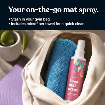 ASUTRA Yoga Mat Cleaner Spray (Soothing Sweet Rose), 4 fl oz
