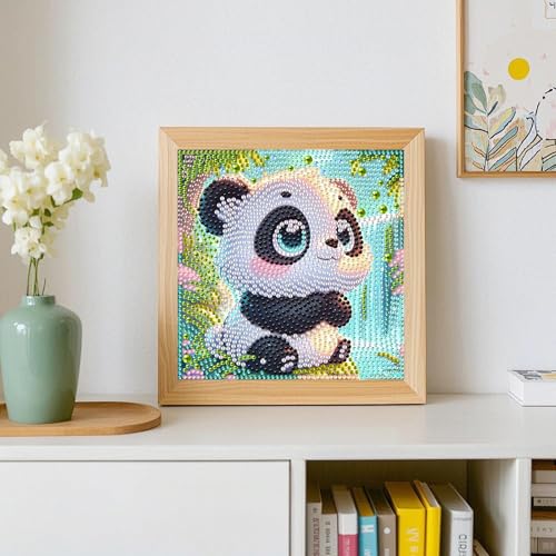 Yunruily 6 Pack Small Diamond Art for Kids - Mini Diamond Painting Kits for Kids,Diamond Art Kits for Kids Ages 4-8-12,Children Gifts and Home Wall 6x6inch - color: cartoon animal