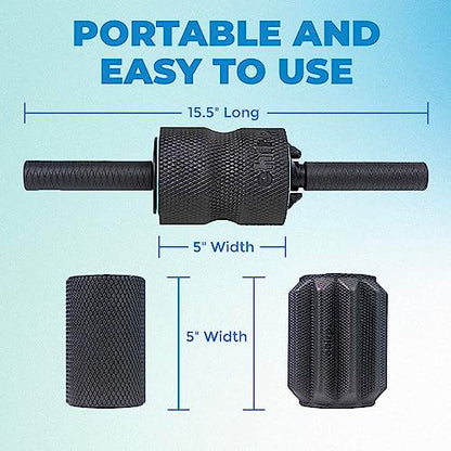 Chirp 3-in-1 Muscle Roller, Deep Tissue Foam Massager, 4x4x24 Inches - style: 3-in-1 Muscle Roller