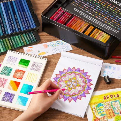 Shuttle Art 180 Coloring Pencils for Adults, Soft Core Coloring Pencils Set with 4 Sharpeners, Professional Color Pencils for Artists Kids Adults Sketching and Drawing - color: 180 Colors