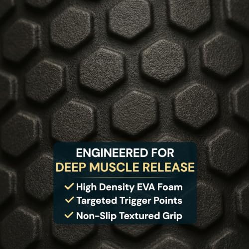 Foam Roller for Muscle Massage, Stiff Back Pain Relief, Physical Therapy, Deep Tissue, Exercise Equipment for Home Gym, Stress, Yoga, Pilates for the Fit Citizen (Black, XL 36 x 6 inches) - size: Extra Large 36 x 6 Inch