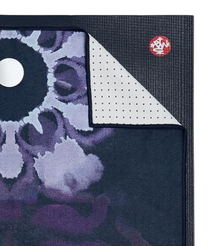 Manduka Yogitoes Hot Yoga Mat Towel - 71" | Moisture Activated Grip | Patented Silicone Nubs | Highly Absorbent, Durable & Easy Care | Made from Recycled Materials | 71 x 24 Inches | Chakra Residence - color: Chakra Residence, size: 71" x 24"