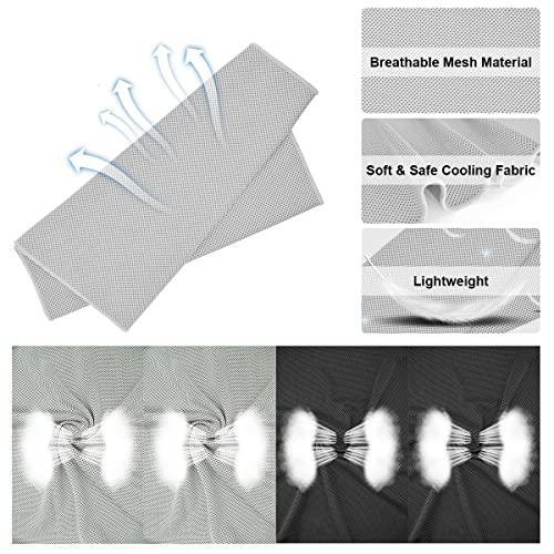 Cooling Towel,Vofler [4 Pack] Cool Towels Microfiber Chilly Ice Cold Head Band Bandana Neck Wrap (40"x 12") for Athlete Men Women Youth Kids Dogs Yoga Outdoor Golf Running Hiking Sports Camping Travel - color: Gray*2/Black*2