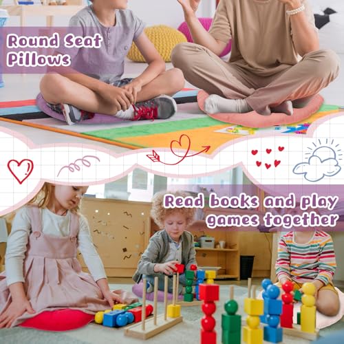 Tinideya 24 Pcs Floor Cushions Classroom,Medium 15.7 Inch,Pink-Purple - color: Pink-purple, size: Medium 15.7 Inch