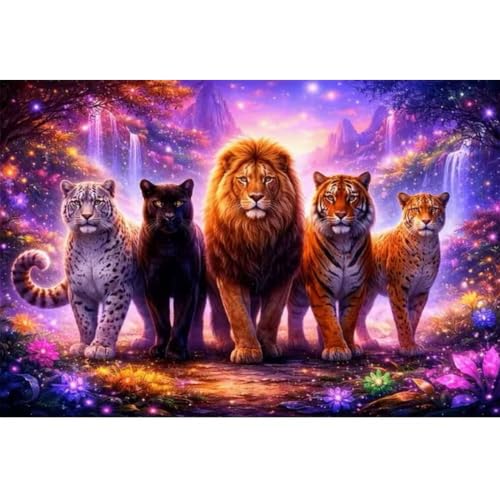Lion 5D Diamond Art Painting Kits for Adults,Beginner Painting 16 x 12 inch | 5D Diamond Art,DIY Round Full Drill, Art Craft for Home Wall Decor - color: SH172