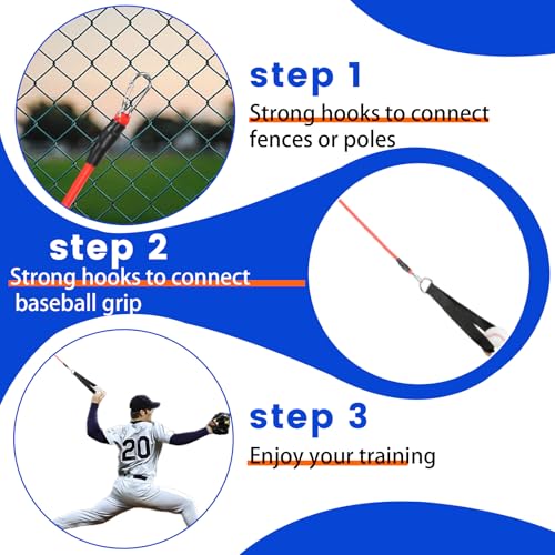 Davllin Baseball Resistance Trainer,Training Aid for Baseball Softball Pitchers,Interchangeable Grips to Build Arm Strength,Arm Bands for Baseball Players,Baseball Throwing Trainer,Great to Warm-Up - style: 12-in-1 Classic