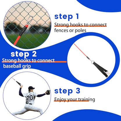 Davllin Baseball Resistance Trainer,Training Aid for Baseball Softball Pitchers,Interchangeable Grips to Build Arm Strength,Arm Bands for Baseball Players,Baseball Throwing Trainer,Great to Warm-Up - style: 12-in-1 Classic