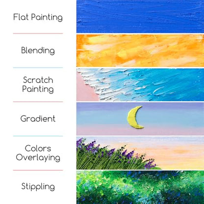 MEEDEN 144 Vibrant Color Soft Oil Pastels + 140lb/300gsm 9"x 12" Oil Pastel Paper for Artist Beginner Adult - Smooth Oil Pastel Crayons for Art Supplies, Painting, Drawing, Blending, Layering, Shading