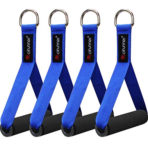 Coolrunner 2 Pair Resistance Band Handles Grips Fitness Strap Wide Design - color: Blue