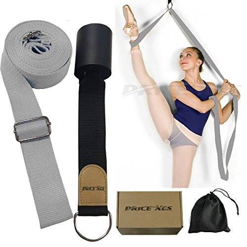 Adjustable Leg Stretcher Lengthen Ballet Stretch Band - Easy Install on Door Flexibility Stretching Leg Strap Great Cheer Dance Gymnastics Trainer Stretching Equipment Taekwondo Training - color: gray