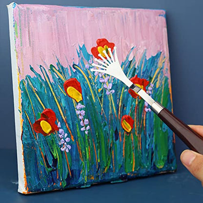 9 Pcs Flower Art Scraper Texture Knife Art Palette Knife Special-shaped Scraper Oil Painting Acrylic Paint Tool for Art Students