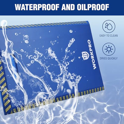 WORKPRO Extra Thick Kneeling Pad, Blue, 28 x 16 x 1.2in | Soft NBR Foam Knee Cushioning, Extra Large Foam Kneeler Mat, Suitable for Auto-Repair, Gardening, Workout Supplies - color: Blue