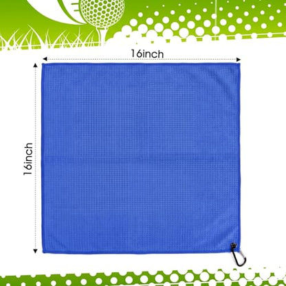 Remagr 4 Pack Golf Towel Microfiber - color: Blue, Navy, Gray, Red