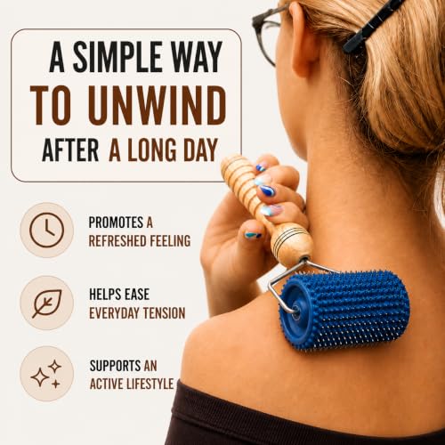 Lyapko Universal Acupressure Roller for Face & Body, Handheld Massage Roller for Neck, Scalp, Arms & Legs, Multi-Metal Massage Tool