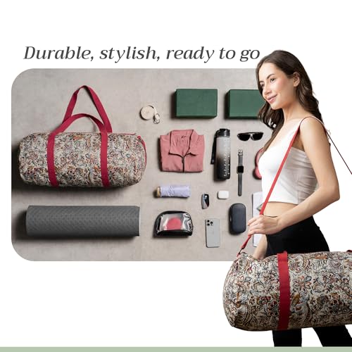 Maison d' Hermine Yoga Mat Duffle Bag Gym Tote Yoga Mat Carry Bag - color: Jaipur, style: Yoga Mat Gym Bag