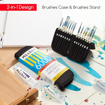 MEEDEN Paint Brush Holder, 15 X 11.2 Inch Zippered Paints Brush Case, Organization and Storage Bag for Artist Paints Brush (Brushes NOT Included) - size: 15 X 11.2 Inch