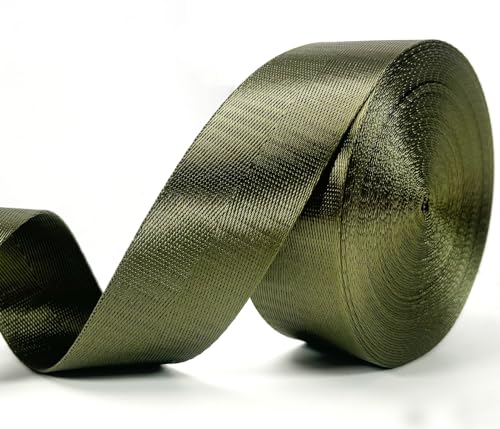 1 1/2" Olive Green Nylon Webbing 12yds for Bag Straps Crafts - color: Olive Green