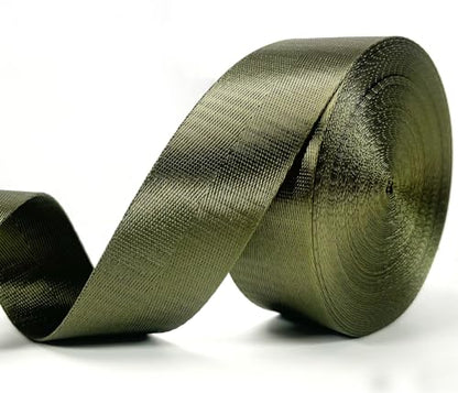 1 1/2" Olive Green Nylon Webbing 12yds for Bag Straps Crafts - color: Olive Green