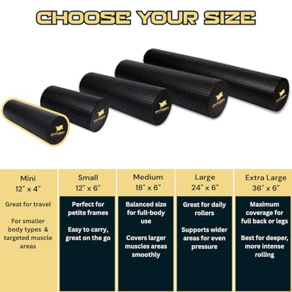 Fitizen Foam Roller – Muscle Massage Rehab Stiff Back Pain Physical Therapy Deep Tissue Firm Exercise Equipment Home Gym Stress Yoga Pilates for The Fit Citizen by FitNation - style: Mini - 12 x 4 Inches (Flag)