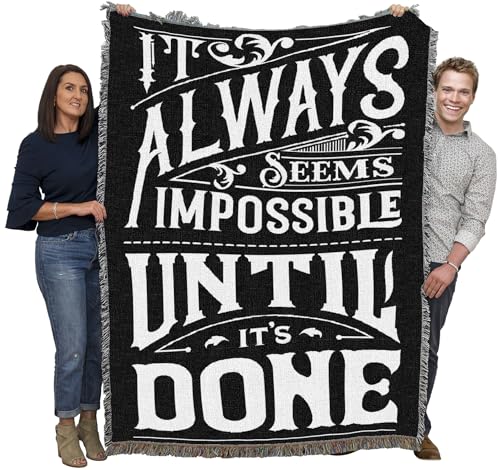 Pure Country Weavers Untill Its Done Blanket - Gift Tapestry Throw Woven from Cotton - Made in The USA (72x54) - color: Untill Its Done, size: 72x54
