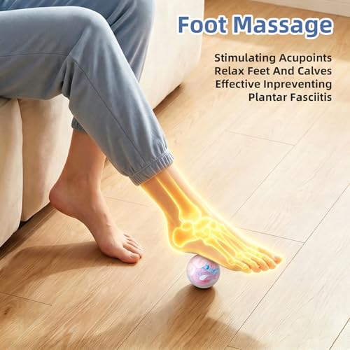 Firm Rubber Massage Lacrosse Ball 2.5 Inch for Muscle Relief - color: Red and Blue Mix