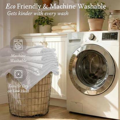 Threadmill Cotton Twin Blanket, Muslin, White, 4-Layer Design, All-Season | 100% Cotton, Muslin Weave, Breathable, All-Season, Lightweight, OEKO-TEX Certified, Machine Washable - color: White, size: Twin