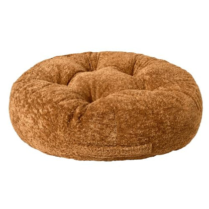 Floor Cushion Pillow, Portable Large - color: Round, Brown