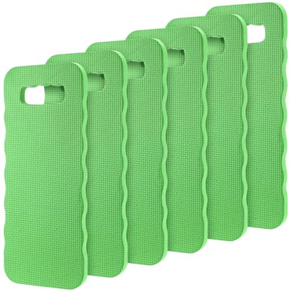 6 Pack16x7x0.8 Inch Garden Kneeling Pads, Foam Thick Knee Pad, Kneeler Mat for Long Gardening Hours, Yoga, Prayer and Exercise (Green) - size: 6PCS Green