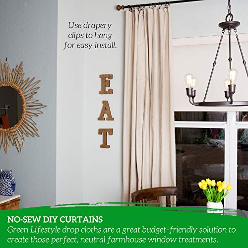All Purpose Canvas Drop Cloths - Drop Cloth for Painting, Floor Cover, Heavy Duty Protection for Furniture & Surfaces, Reusable Painters Canvas Tarp for Renovation & Home (5x20) - size: 1 Pack - 5x20