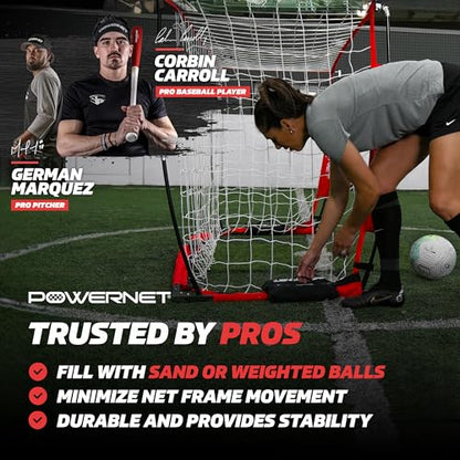 PowerNet All Sport Sandbags, Portable Soccer Goal Stability Sand Bags, Extra Weight for Football, Softball or Baseball Net, Fill Heavy Duty Bags with Sand or Weighted Balls