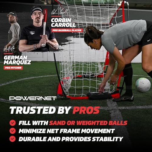 PowerNet All Sport Sandbags, Portable Soccer Goal Stability Sand Bags, Extra Weight for Football, Softball or Baseball Net, Fill Heavy Duty Bags with Sand or Weighted Balls