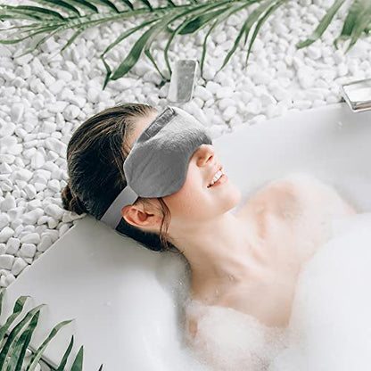 Umisleep Lavender Eye Mask, Weighted Heated Sleep Mask for Men Women, Grey - color: Gray