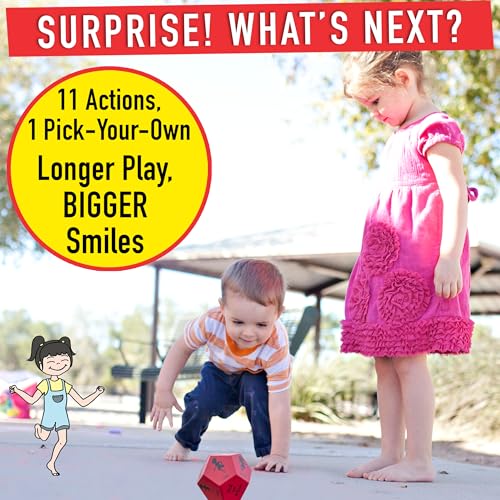 Exercise Dice for Kids, 12-Sided Soft Foam Active Movement Game - color: Red