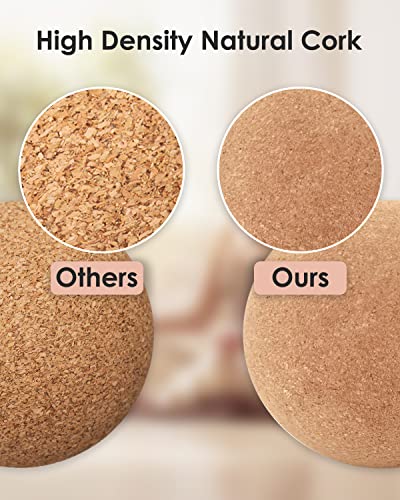 KITWILD Cork Massage Ball, 2.5 Inch, 2 Pack | High Density Fine Particles, Deep Tissue Muscle Massage, Myofascial Release, Yoga Therapy, Lacrosse Ball - style: 2 Pack (2.5'')