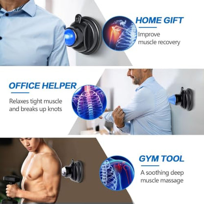 Mountable Massage Ball 3-in-1 Muscle Recovery Massager for Pain Relief | Myofascial Release,Deep Tissue Trigger Point Therapy,Wall Mounted,Home/Gym,Three Different Balls,Hot/Cold Therapy,Replace - style: 1 - Pack - Mountable Ball Kit