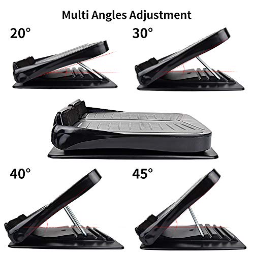 Slant Board, Adjustable Incline Board and Calf Stretcher, Stretch Board for Stretching Tight Calves or Plantar Fasciitis，Foot Stool Adjustable Strength Training Equipment Leg Exercise Machines - color: Black